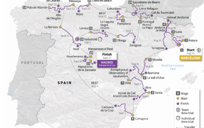 La Vuelta 2023 Spain a Map of the route